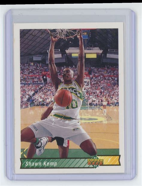 1992 93 Upper Deck Shawn Kemp Basketball Card Seattle Supersonics 240 Ebay