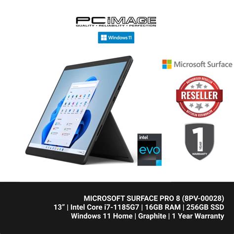 Microsoft Surface Pro 8 Core I7 16GB RAM 256GB SSD Graphite 8PV