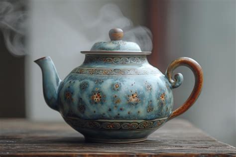 Premium Photo A Beautiful Teapot Stands On The Table In The Interior
