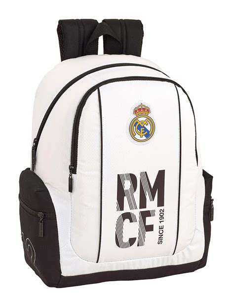 Real Madrid Cf 611854662 Mochila Adaptable A Carro Niños Blanco 43