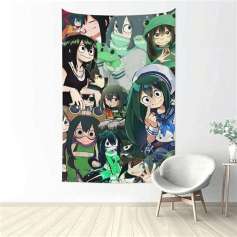 Tsuyu Asui Tapestry Wall Hanging College Dorm Backdrop Aesthetic Wall