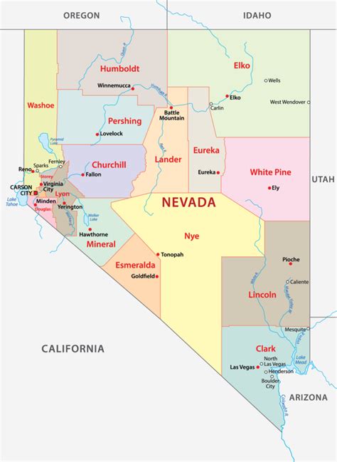 Nevada Counties Map | Mappr