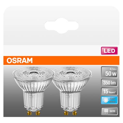 Комплект 2 крушки Led Osram Base Par16 50 Gu10 4 3w 50w 350 Lm