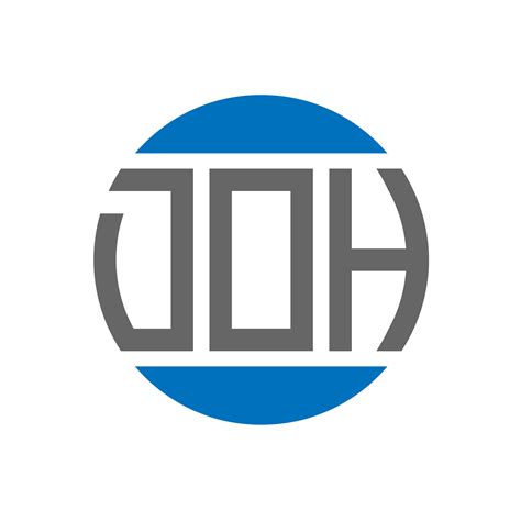 Doh Letter Logo Design On White Background Doh Creative Initials