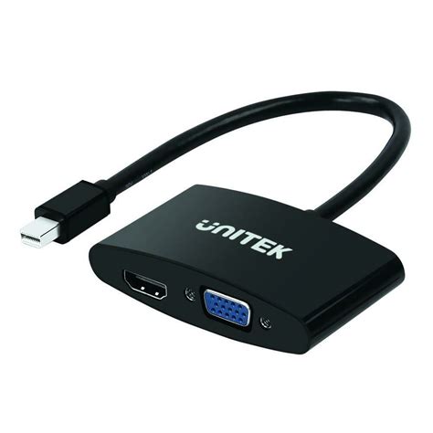 Unitek Mini Displayport To Vga Hdmi Converter Y Bk