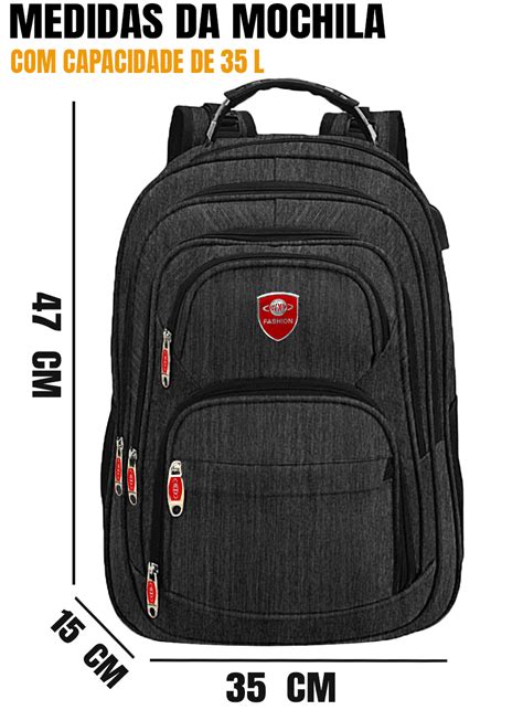 Mochila Bolsa Masculina Feminina Notebook Refor Ada Semi Imperme Vel