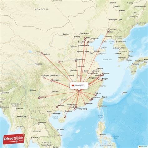 Direct Flights From Ji An Destinations Jgs China