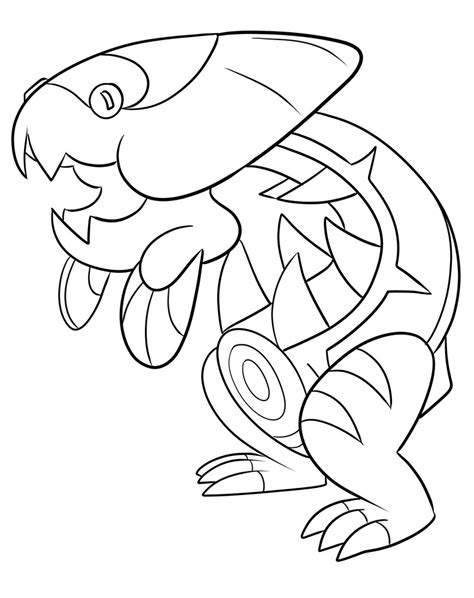 Coloriage de Dracovish de Pokémon de huitième génération