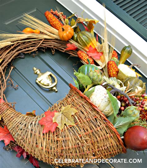 horn-of-plenty-fall-wreath-diy - Celebrate & Decorate