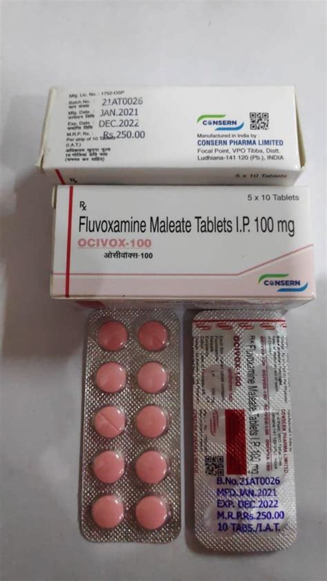 Fluvoxamine Maleate Tablets Ocivox 100 Mg 5 10 Non Prescription At Best Price In Nagpur