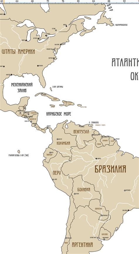 Векторная карта стран мира для настенной печати