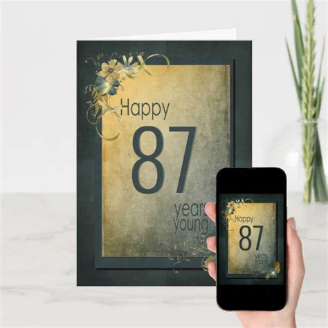 Carte Vintage Gold 87th Birthday Card Zazzlefr