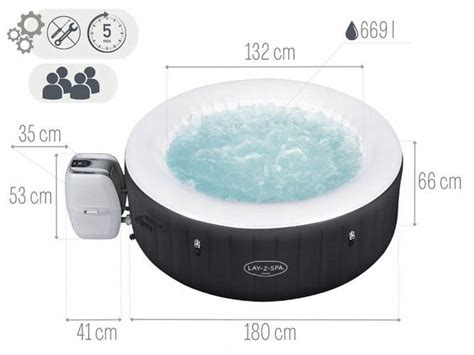Надувной круглый бассейн с гидромассажем BESTWAY Lay-Z SPA Miami 4 ...