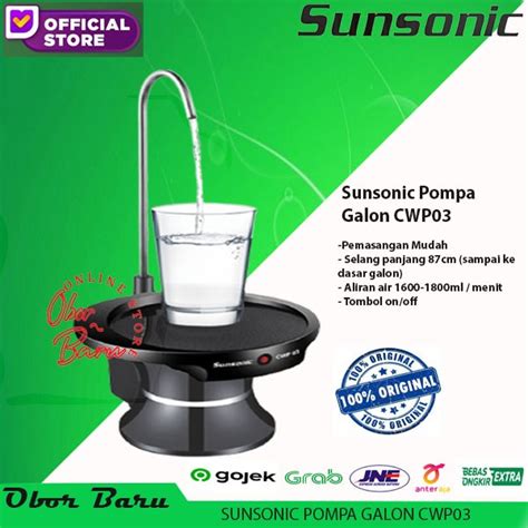 Jual Pompa Sunsonic Cwp03 Pompa Galon Elektrik Dengan Tatakan Gelas