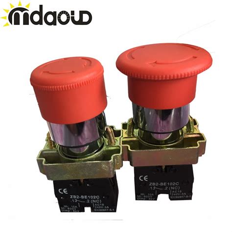 Mm Mm Nc N C Red Mushroom Emergency Stop Push Button Switch V