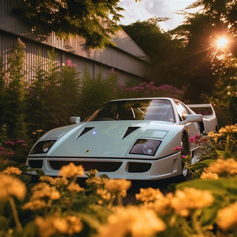 Premium AI Image | Ferrari F40 1980s supercar pictured in the factory ...