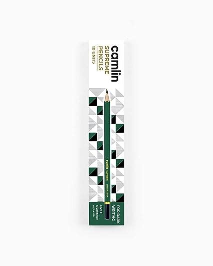 Camlin Supreme Extra Dark Pencils Pack Of 10 Pencils With Sharpener And