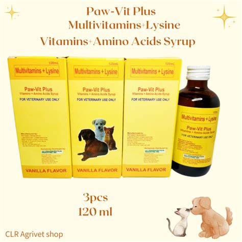 Clr Agrivet Pawell Paw Vit Plus 120ml Vitamins Amino Acid Syrup