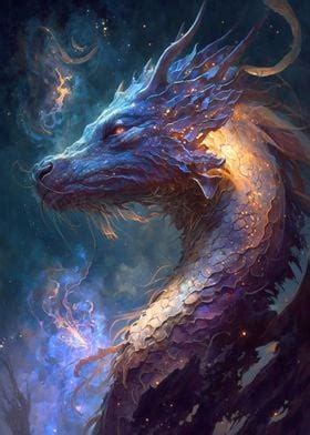 Cosmic Dragon Poster By Adam Munton Displate