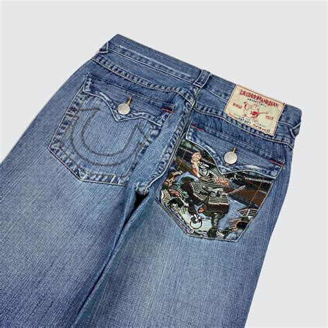 True Religion Denim Jeans Embroidered True Religion Depop