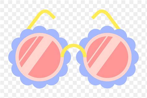 Colorful Flower Sunglasses Sticker Free Png Sticker Rawpixel