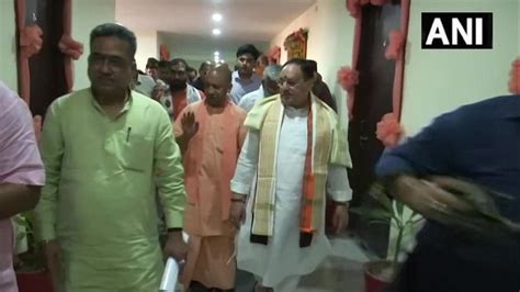 Jp Nadda And Cm Yogi Inaugurated New Regional Office Of Bjp Amar