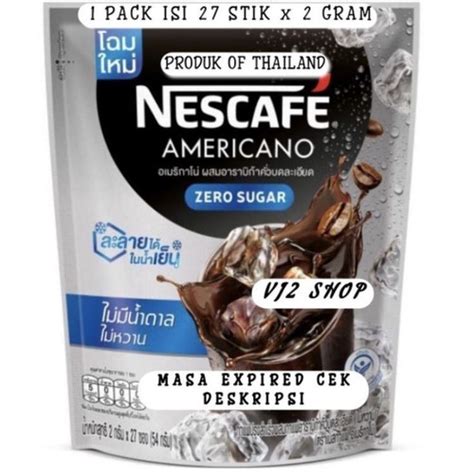 Jual Nescafe Americano Zero Sugar Kopi Hitam Tanpa Gula Original