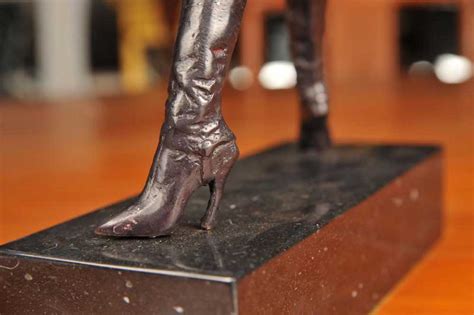 Miss Erotic Bronze Whiplash Sex Figurine Semi Nude