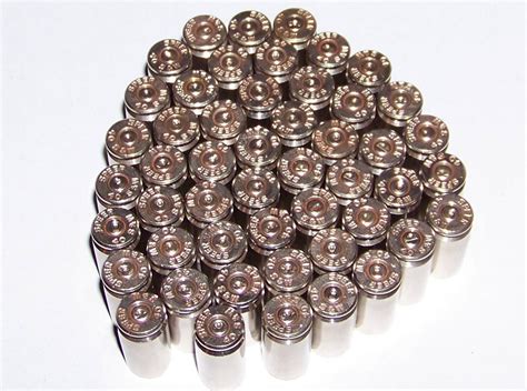 40 Caliber Sw Nickel Bullet Shell Casings 50 Pieces 40 Cal