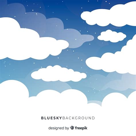 Free Vector Flat Blue Sky Background