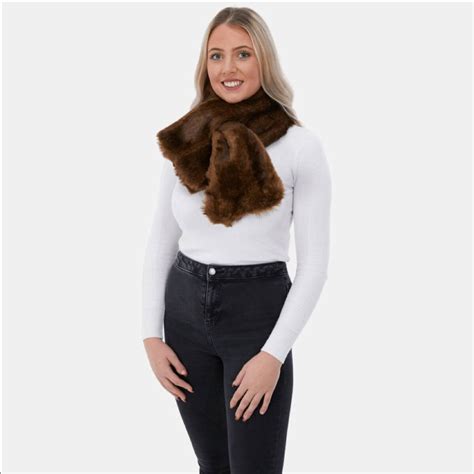 Brown Luxury Faux Fur Stole Grace And Dotty