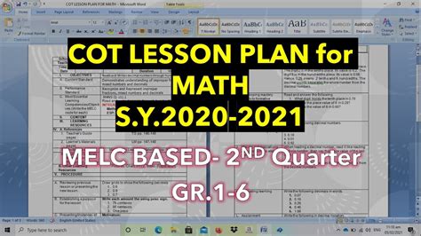 Lesson Plan Grade 5 Quarter 1