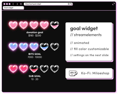 Goal Widget For Stream Twitch Etsy