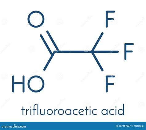 Trifluoroacetic Acid TFA Molecule, Chemical Structure. Highly Corrosive ...