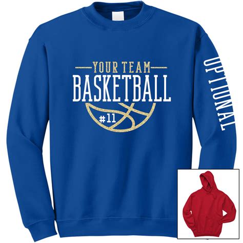 Basketball Team Sweatshirt with Number - Personalized Spiritwear