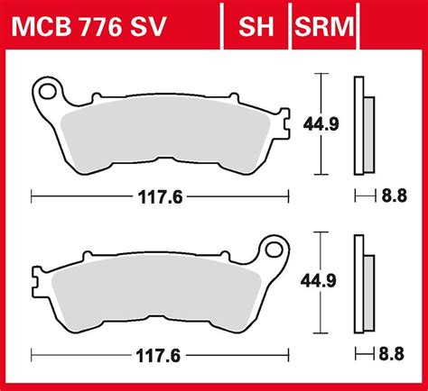 Bremsbelag TRW Sinter Street Honda NT 700 V Deauville RC59 11 12 Vorne