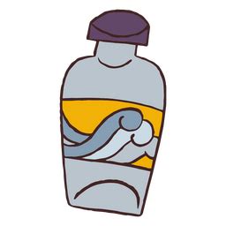 Flasche Wasser Mit Wellen Darauf PNG Und SVG Design Für T Shirts