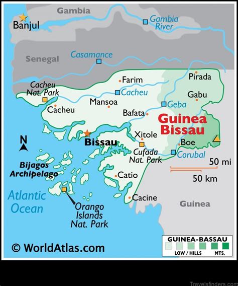 Map Of Guinea Bissau A Visual Guide To The Country Travelsfinderscom