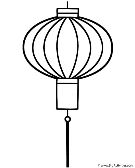 Chinese Lantern - Coloring Page (Chinese New Year)