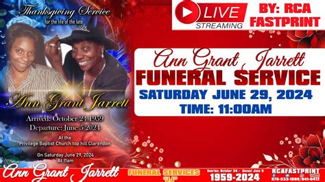 Ann Grant Funeral Service Youtube