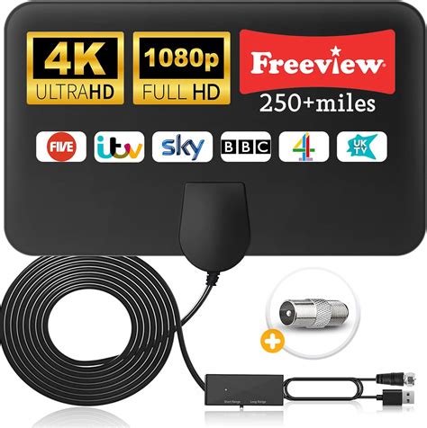 Antenna TV Digitale Intelligente Amplificata Per Interni 4K 1080p