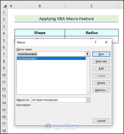 How to Draw a Circle in Excel with a Specific Radius - 3 Methods