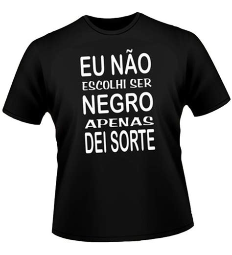 Camisa Camiseta Artesanal Unissex Consciencia Negra Sorte Elo7