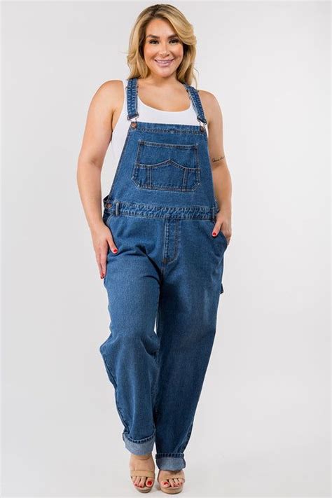 Relaxed Denim Overalls Plus Size Love Moda Love Moda Overalls