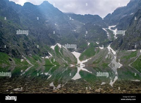 The Tatra Mountains Poland Side Of Mt Rysy And Czarny Staw Pod Rysami