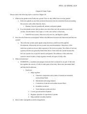 CHAPTER 18 Docx PHYL 142 SPRING 2019 Chapter 18 Study Topics Please