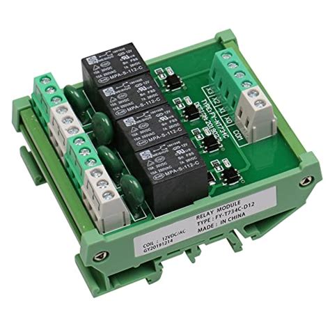 Good BNTai 4 Channel Relay Module 1 SPDT DIN Rail Mount 12VDC AC