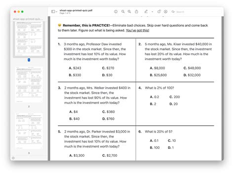 Shsat Practice Test With Answers Shsat Practice Test Review