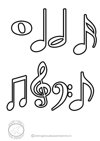 Imagenes De Dibujos De Las Notas Musicales Para Imprimir Y Colorear