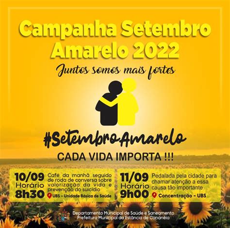 CAMPANHA SETEMBRO AMARELO 2022 Prefeitura de Cananéia